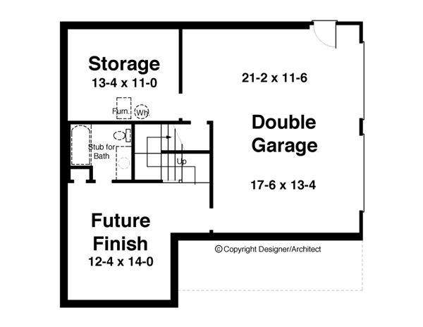 Lower Level image of Hunter House Plan